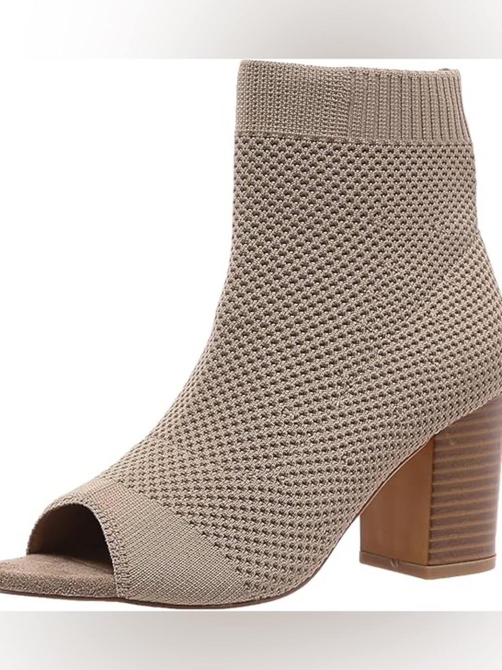 Avec Les Filles Textured Gray Heeled Boots